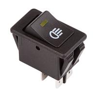 Выключатель клавишный 12V 35А (4с) ON-OFF  с желтой LED подсветкой  (ASW-17D)  REXANT