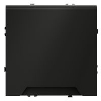 Розетка встраиваемая VOLTUM S70 с заземлением, защитными шторками и крышкой 16А, (черный матовый)