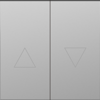 Клавиша 2-я со стрелками для жалюзи, сталь, серия S08