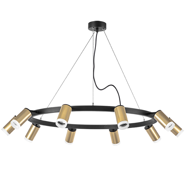 LR0204000 Люстра RULLO 10х50W GU10 ЧЕРНЫЙ/ЗОЛОТО (571020+214440-10+202430-10)