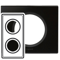 Legrand Celiane Черное стекло Рамка 2-ая