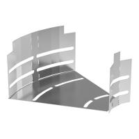 Угол горизонтальный изменяемый 0-45 градусов Стандарт INOX (AISI 304) 200х100 Промрукав