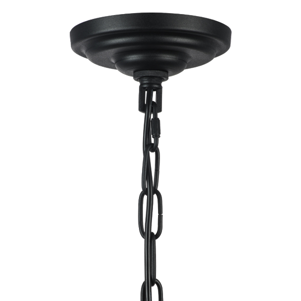 744077 Люстра CASTELLO 7х40W E14 ЧЕРНЫЙ/ЗОЛОТО