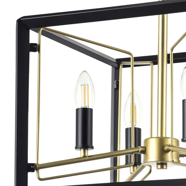 713447 Люстра REGOLO 4х40W E14 ЧЕРНЫЙ МАТОВЫЙ/ЗОЛОТО