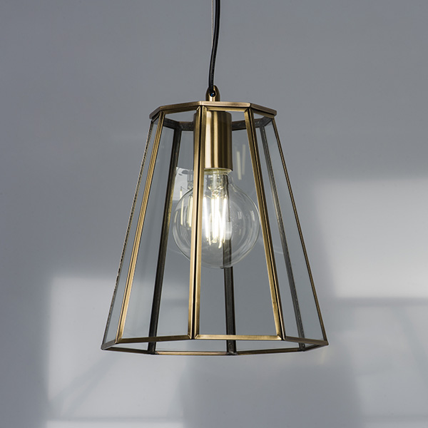 798121 Люстра GENNI 1х40W E27 ЛАТУНЬ/ПРОЗРАЧНЫЙ