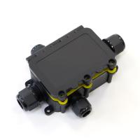 Распределительная коробка с откидной крышкой 4-вводная IP68 ПА66 40А 450В d3,5-12 мм 131х95х37 Промрукав