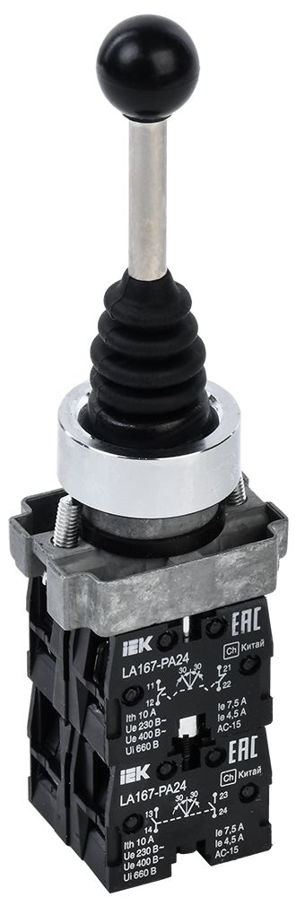 Джойстик LA167-PA24 на 4 положения 4з без фиксации черный IEK