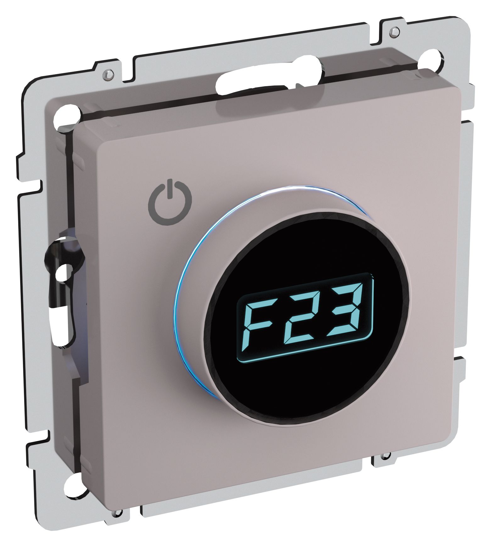 BRITE Термостат электронный с индикацией ТС10-1-БрЖ жемчуг IEK