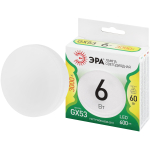 LED GX-6W-830-GX53 GL  Лампа светодиодная ЭРА GREEN LINE LED GX-6W-830-GX53 GL 6Вт таблетка теплый свет GX53