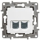 Legrand Etika Бел Розетка комп (RJ45) одинарная 5 кат. UTP