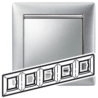 Legrand Valena Алюминий матовый Рамка 5-ая гориз