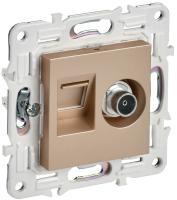 SKANDY Розетка двойная TV+RJ45 кат.5E SK-A14Sa песочный IEK