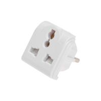 Адаптер сетевой (переходник) с универсальной на Евро вилку F/C2 «Квадрат» 10А б/з белый REXANT