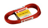 Трос стальной в ПВХ оплетке d=2,0мм, красный (моток 20м) REXANT