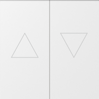 Клавиша 2-я со стрелками для жалюзи, глянцевый белый, серия A07