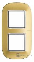 BT Axolute Матовое золото Рамка 2+2 мод эллипс