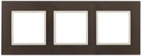 14-5103-31 ЭРА Рамка на 3 поста, стекло, Эра Elegance, мокко+сл.к (5/25/750)