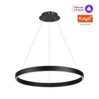 359450 OVER NT24 000 черный Светильник подвесной диммир. со сменой цв.темпер. (пульт ДУ/прилож. Smart Life) IP20 LED 50/12W 85-265V 3000-6000К SOTTO