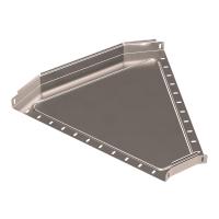 Угол горизонтальный 45 градусов Стандарт INOX (AISI 409) 600х50 Промрукав