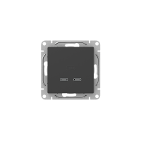 Механизм розетки USB-C - 2шт, чёрный Эпика EKF