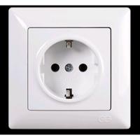 MD2911115 Розетка 1х с заземлением бел.