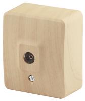 11-3201-11 ЭРА Розетка TV одиночная, ОУ, IP20, Эра Эксперт, сосна (16/160/3200)