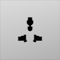 Накладка для  розетки мультистандарт, со шторками 16A 250 В~, сталь, серия S08