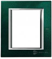 BT Axolute Малахит Рамка 3+3 модулей прямоугольная