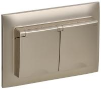 SKANDY Розетка 2-местная и крышкой 16А в сборе IP44 SK-R12Sh шампань IEK