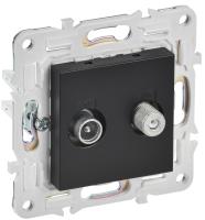 SKANDY Розетка двойная TV+SAT SK-A13Bl черный IEK