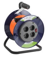 Удлинитель силовой ЭРА RPx-4s-2x1.0-20m на пластиковой катушке без заземления 4 розетки 20м ПВС 2х1мм2