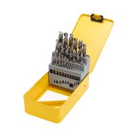 Набор сверл по металлу, 1-13мм (через 0,5мм), HSS, цилиндрический хвостовик, металлический кейс, 25 шт. KRANZ 
