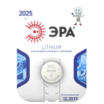 Батарейки ЭРА CR2025-1BL Lithium (40/320/28160)