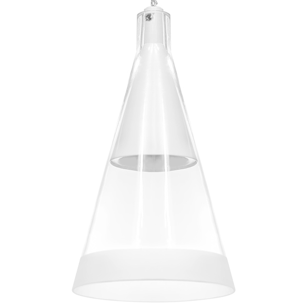 757016 Люстра CONE 1х40W GU10 БЕЛЫЙ МАТОВ/ПРОЗРАЧНО-МАТОВЫЙ
