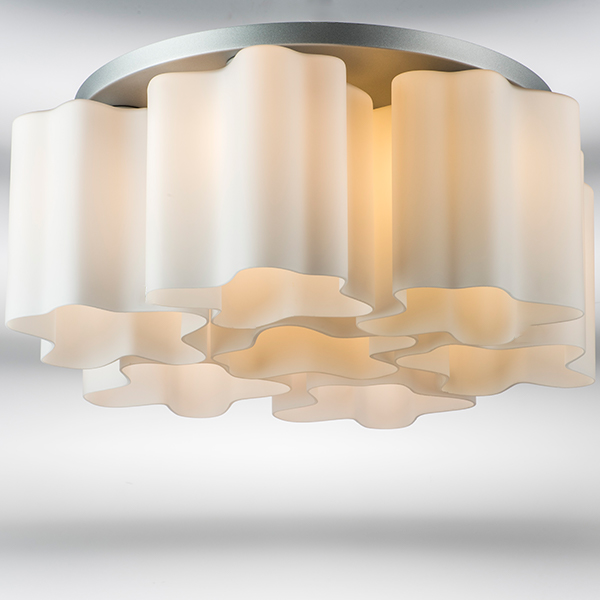 802070 Люстра NUBI 7х40W E27 ХРОМ/БЕЛЫЙ