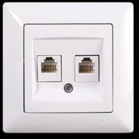 VS2811132 Розетка телефон+комп (cat 5е) бел.