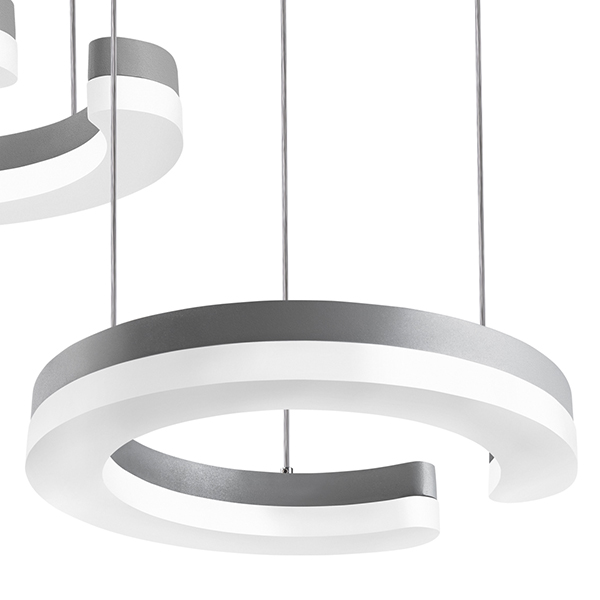 763339 Подвес UNITARIO 34.5W LED 3795LM СЕРЕБРО МАТОВЫЙ 3000K