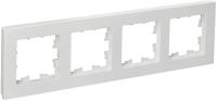 BRITE Рамка 4-местная РУ-4-Бр белый рифленый IEK