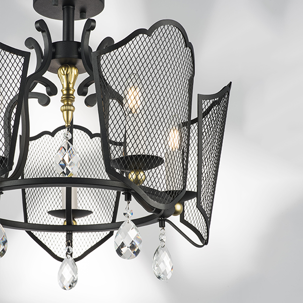 744057 Люстра CASTELLO 5х40W E14 ЧЕРНЫЙ/ЗОЛОТО