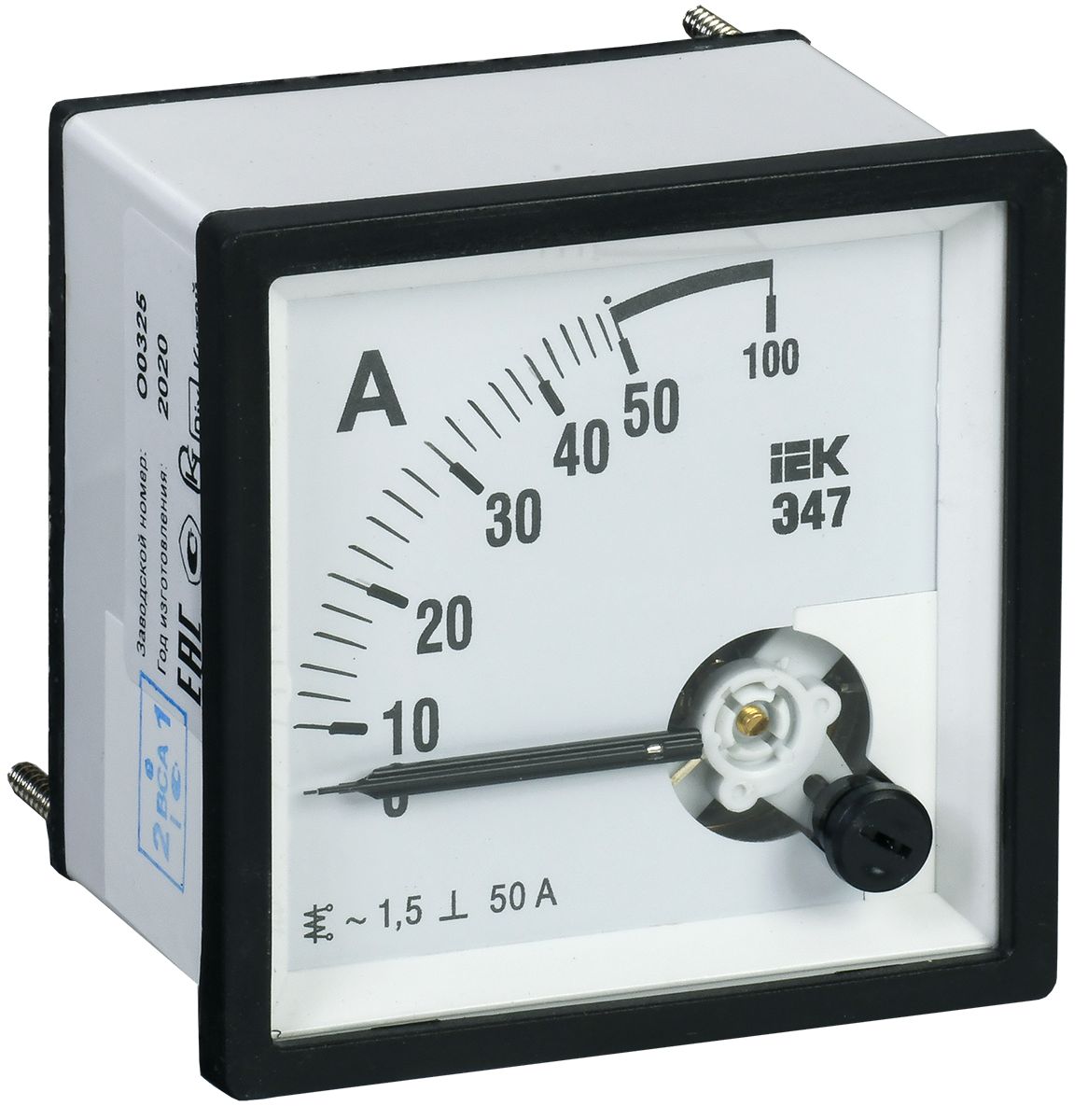 Амперметр аналоговый Э47 50А класс точности 1,5 96х96мм IEK