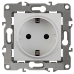 12-2101-01 ЭРА Розетка 2P+E Schuko, 16A-250В, IP20, Эра12, белый (10/100/2800)