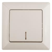 4-102-02 Intro Выключатель с подсветкой, 10А-250В, СУ, Solo, сл.кость (10/200/2400)