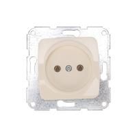 DEA Розетка 1-ая керамика б/з с/у 10А мех. Беж KRANZ  