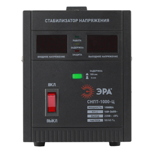 СНПТ-1000-Ц ЭРА Стабилизатор напряжения переносной, ц.д., 140-260В/220/В, 1000ВА (4/96)