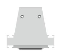 Боковая  глухая заглушка для профиля DN18521 Цвет:Белый матовый, RAL9003,Серия:DN8ALE