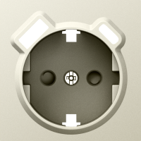 Накладка для розетки Schuko с зарядным устройством USB A+C, со шторками 16A 250В, шампань, серия A07