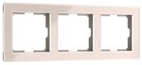 W0032743/ Рамка на 3 поста Acrylic (айвори)