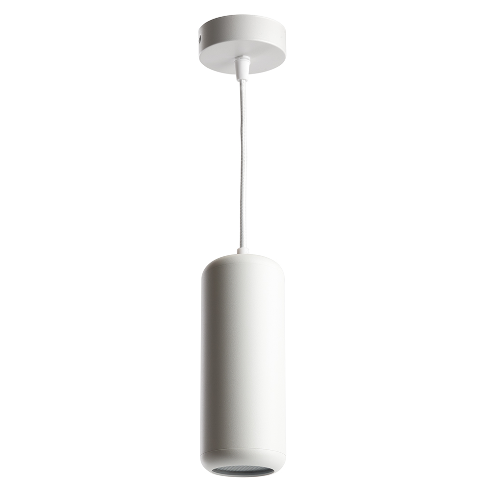 Светильник потолочный Feron HL3658 Barrel ECHO levitation 12W, 230V, GX53, белый, с антибликовой сеточкой, на подвесе 1,7 м FERON HL3658