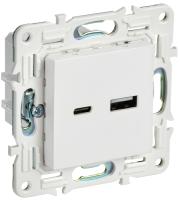 SKANDY Розетка USB A+C 18Вт SK-R13W арктический белый IEK