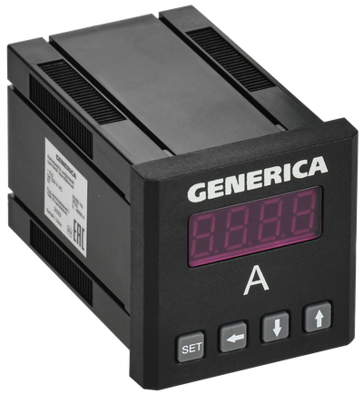 Амперметр цифровой щитовой однофазный 48х48мм LED GENERICA